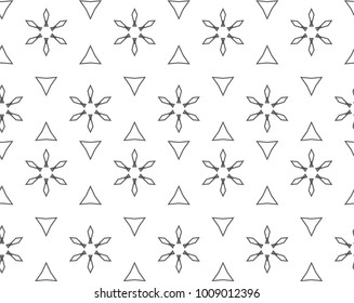 Seamless vector pattern in geometric ornamental style