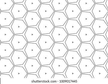 Seamless vector pattern in geometric ornamental style