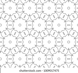 Seamless vector pattern in geometric ornamental style