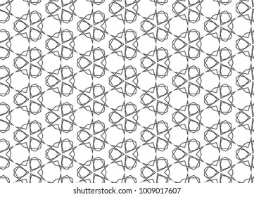 Seamless vector pattern in geometric ornamental style
