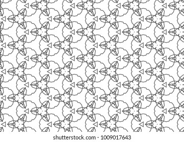 Seamless vector pattern in geometric ornamental style