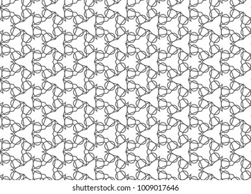 Seamless vector pattern in geometric ornamental style