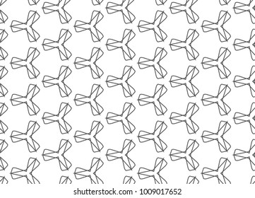 Seamless vector pattern in geometric ornamental style