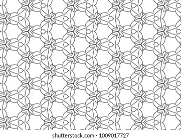 Seamless vector pattern in geometric ornamental style