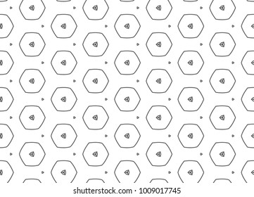 Seamless vector pattern in geometric ornamental style