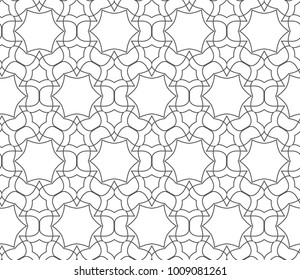 Seamless vector pattern in geometric ornamental style