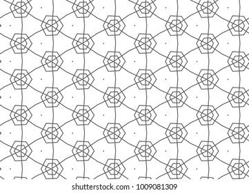 Seamless vector pattern in geometric ornamental style