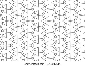 Seamless vector pattern in geometric ornamental style
