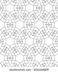 Seamless vector pattern in geometric ornamental style