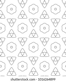 Seamless vector pattern in geometric ornamental style