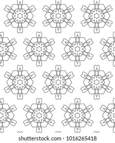 Seamless vector pattern in geometric ornamental style