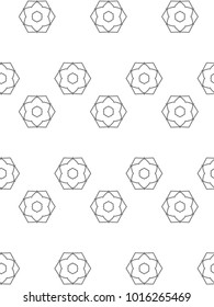 Seamless vector pattern in geometric ornamental style