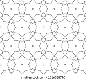 Seamless vector pattern in geometric ornamental style