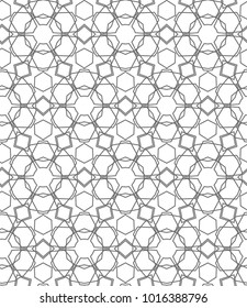 Seamless vector pattern in geometric ornamental style