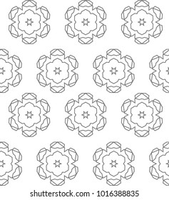 Seamless vector pattern in geometric ornamental style