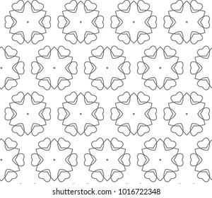 Seamless vector pattern in geometric ornamental style