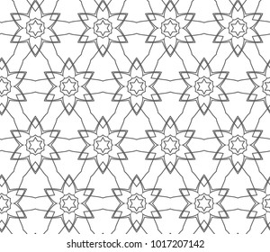 Seamless vector pattern in geometric ornamental style