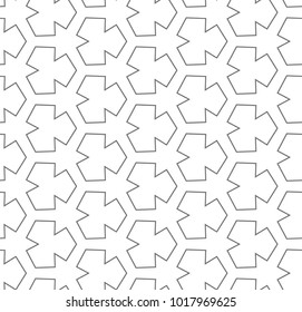 Seamless vector pattern in geometric ornamental style