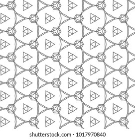 Seamless vector pattern in geometric ornamental style