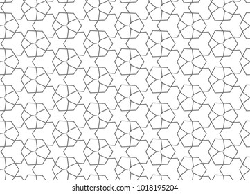 Seamless vector pattern in geometric ornamental style