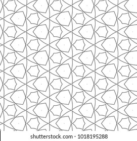 Seamless vector pattern in geometric ornamental style