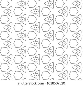 Seamless vector pattern in geometric ornamental style