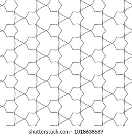 Seamless vector pattern in geometric ornamental style