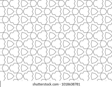 Seamless vector pattern in geometric ornamental style