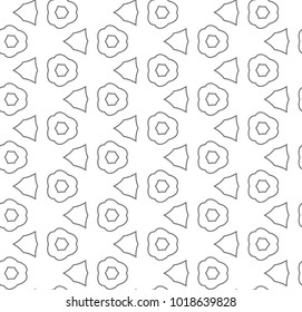 Seamless vector pattern in geometric ornamental style