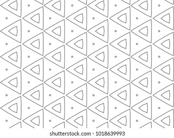 Seamless vector pattern in geometric ornamental style