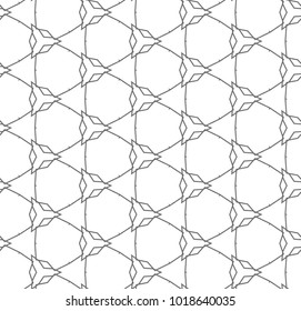 Seamless vector pattern in geometric ornamental style
