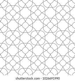 Seamless vector pattern in geometric ornamental style