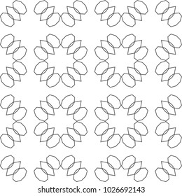 Seamless vector pattern in geometric ornamental style