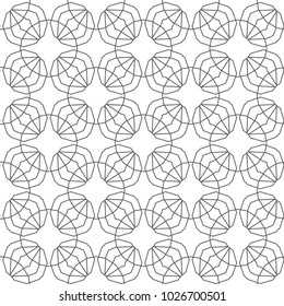 Seamless vector pattern in geometric ornamental style