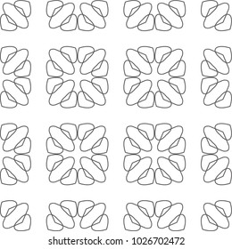 Seamless vector pattern in geometric ornamental style