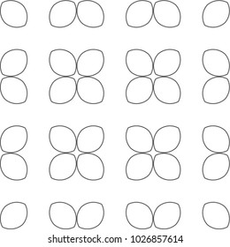 Seamless vector pattern in geometric ornamental style