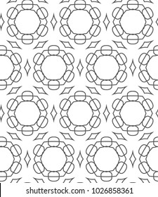 Seamless vector pattern in geometric ornamental style