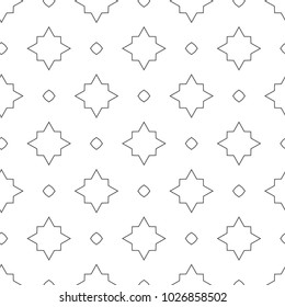 Seamless vector pattern in geometric ornamental style