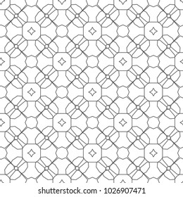 Seamless vector pattern in geometric ornamental style