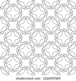 Seamless vector pattern in geometric ornamental style