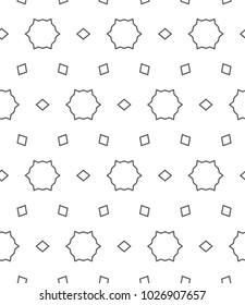 Seamless vector pattern in geometric ornamental style