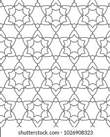 Seamless vector pattern in geometric ornamental style