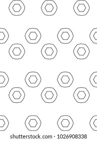 Seamless vector pattern in geometric ornamental style