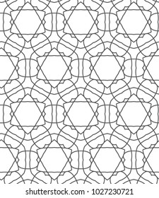 Seamless vector pattern in geometric ornamental style