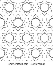 Seamless vector pattern in geometric ornamental style