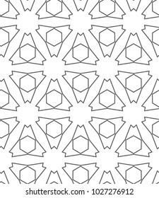 Seamless vector pattern in geometric ornamental style