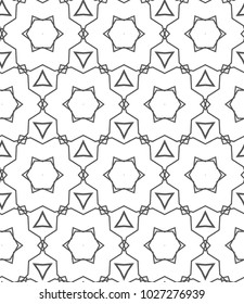 Seamless vector pattern in geometric ornamental style