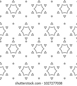 Seamless vector pattern in geometric ornamental style