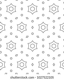 Seamless vector pattern in geometric ornamental style