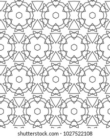 Seamless vector pattern in geometric ornamental style
